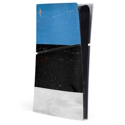 Estonia Flag Distressed PS5 Slim Digital Edition Console Skin